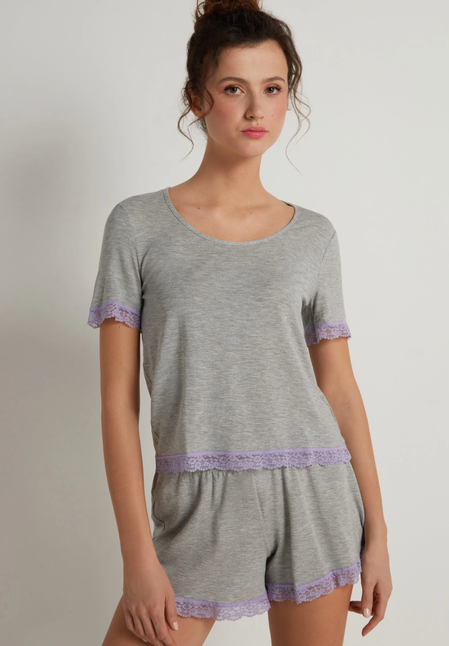 CORTO - Piżama - Light Grey Blend Soft Lilac 1 CORTO - Piżama - Light Grey Blend Soft Lilac