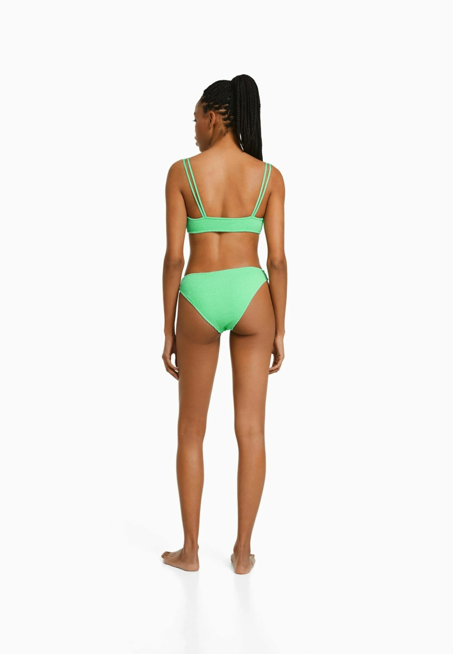BERSHKA TEXTURED SET - Bikini - Turquoise 3 BERSHKA TEXTURED SET - Bikini - Turquoise - obrazek 3