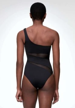 Oysho SHEER PANEL ASYMMETRIC - Kostium Kąpielowy - Black -sklep Next 8757814c12404cdda4f131924c1146f4