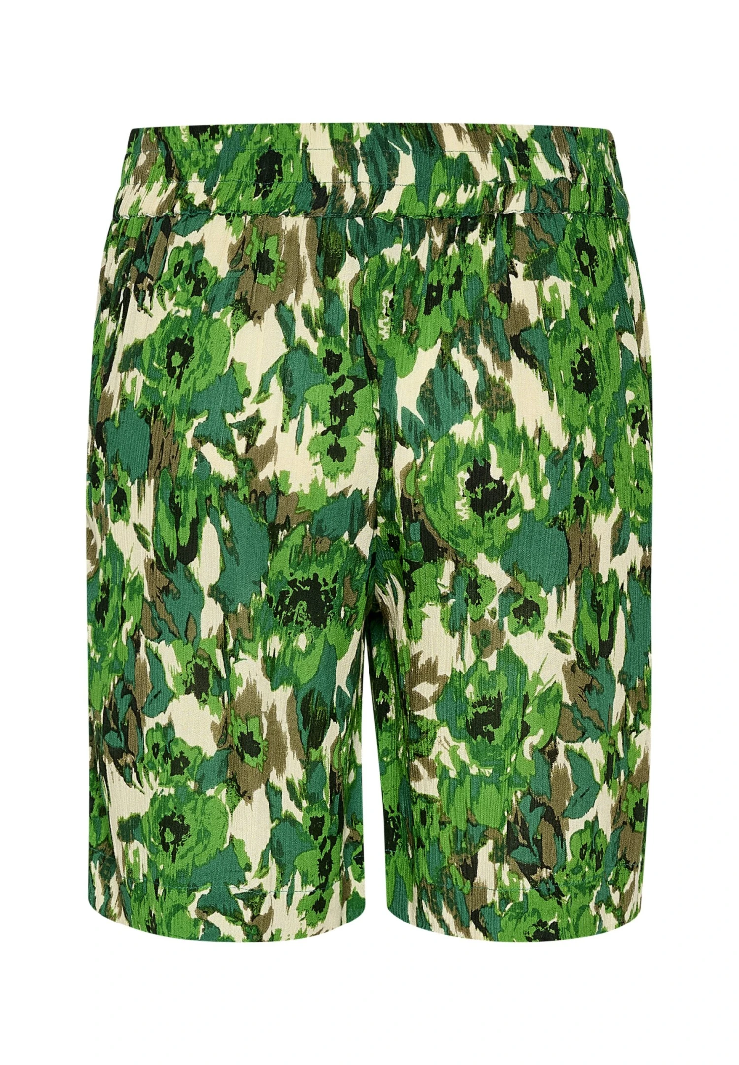 Kaffe BPULLA REGULAR FIT - Szorty - Green Flower Print 5 Kaffe BPULLA REGULAR FIT - Szorty - Green Flower Print - obrazek 5