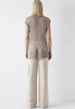 Ipekyol REGULAR FIT SHINY TEXTURED - T-shirt Basic - Natural -sklep Next 9681f49c510749129a0b2eba557daf6f