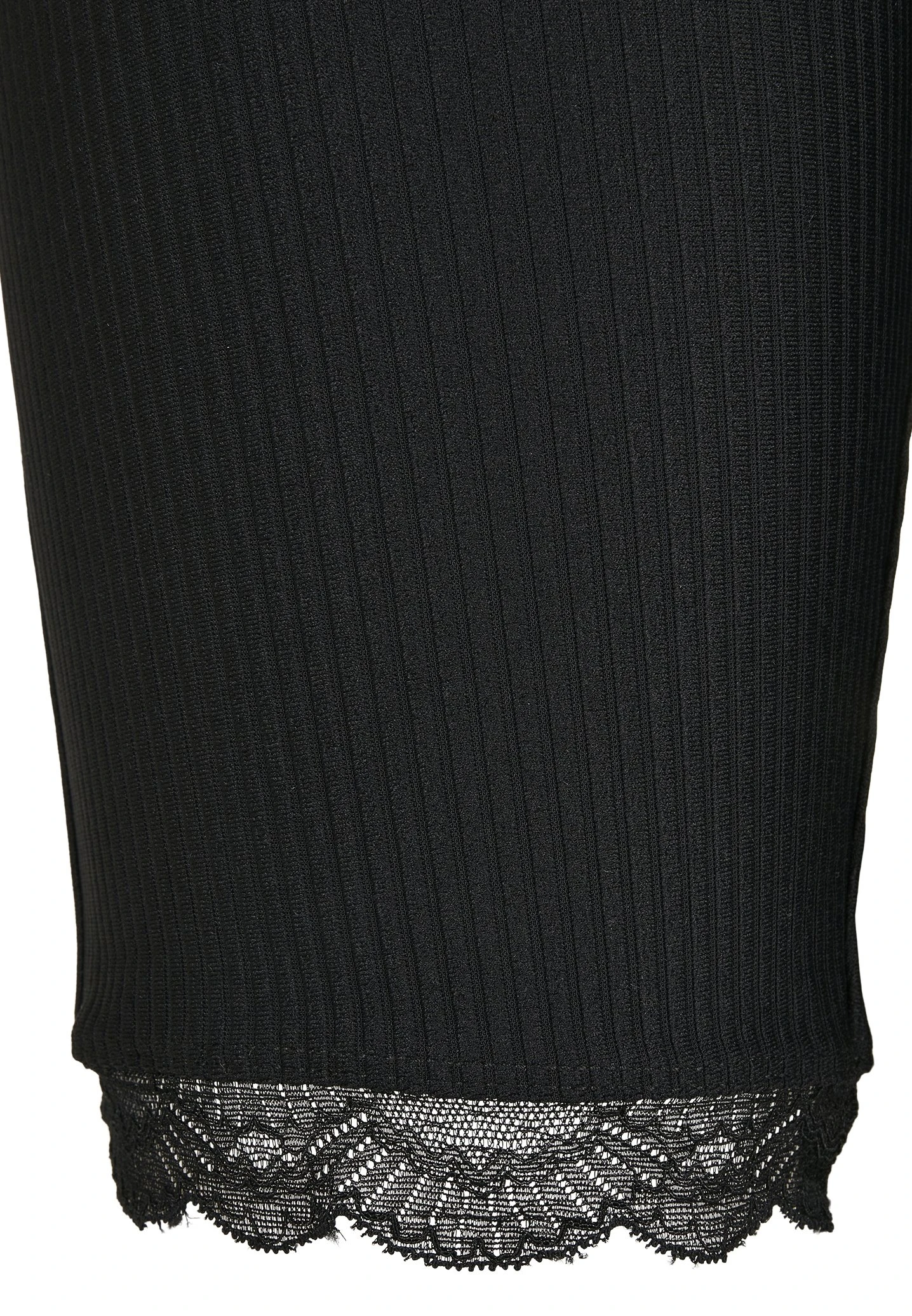 URBAN CLASSICS LADIES HIGH WAIST RIB LACE HEM CYCLE SHORTS - Szorty - Schwarz 5 URBAN CLASSICS LADIES HIGH WAIST RIB LACE HEM CYCLE SHORTS - Szorty - Schwarz - obrazek 5