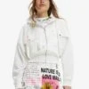 Desigual OVERSIZE POCKETS - Bluza Rozpinana - White