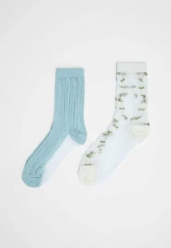 Stradivarius 2 PACK OF SEMI-SHEER - Skarpety - Green -sklep Next 99869e1a1f054c08a64b61bb14bb56ca