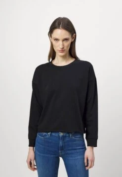7 For All Mankind CREWNECK - Bluza - Black