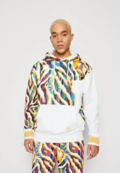 CARLO COLUCCI UNISEX - Bluza Z Kapturem - White/multicolor