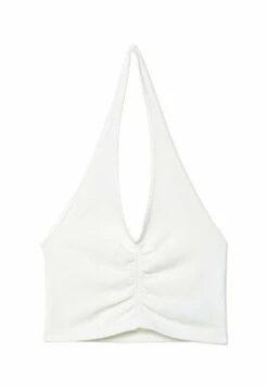 Stradivarius GATHERED HALTER - Top - White -sklep Next 9d5834654294490090b3829966b95c16