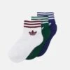Adidas Originals UNISEX 3 PACK - Skarpety - White/dark Green/victory Blue