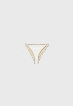 Stradivarius WITH DOUBLE STRAP - Dół Od Bikini - White -sklep Next 9f6760712d4b451b961e2608b60ef691