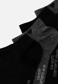 Camano ONLINE WOMEN HEARTS SNEAKER 4 PACK - Stopki - Black