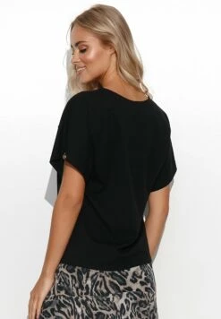 Z DEKOLTEM - T-shirt Basic - Czarny -sklep Next a166490144664bcab92784b5fcea7328