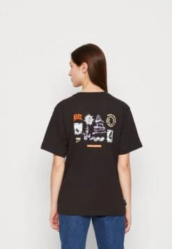 Puma DOWNTOWN RELAXED GRAPHIC TEE - T-shirt Z Nadrukiem - Black