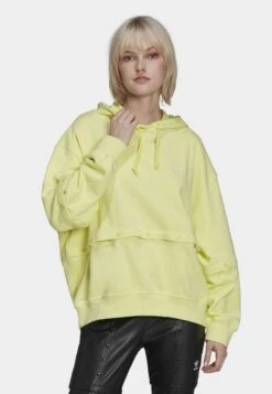 Adidas Originals ALWAYS SNAP BUTTON - Bluza Z Kapturem - Pulse Yellow