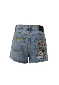 Ed Hardy NYC LOVER - Szorty Jeansowe - Bleach -sklep Next a74389e178644af1bbfec3fd12f2f9cc