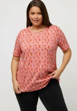 Ulla Popken T-shirt Z Nadrukiem - Pink Red Multi -sklep Next aad63c7cf26d4a9da7d7635e3f14404f