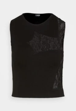 Jaded London 00S TANK WITH CUT OUT CROSS DETAIL - Top - Black -sklep Next ac136034719a47898f8d854de1e3ed1a