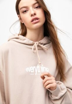 PULL & BEAR PRINTED - Bluza Z Kapturem - Stone -sklep Next b06f5621018c438684c3a653645e32ea