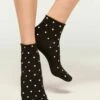 Calzedonia STREIFEN - Skarpety - Black Polka Dot