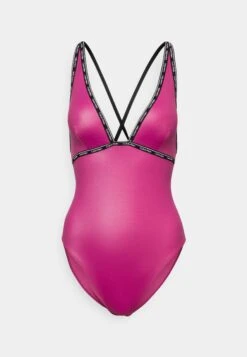 Calvin Klein Swimwear PLUNGE ONE PIECE - Kostium Kąpielowy - Pale Fuchsia -sklep Next b140bde6a53d45b693eea97fae9fa1bc