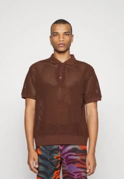 Obey Clothing ROLLING BUTTON UP UNISEX - Koszulka Polo - Sepia