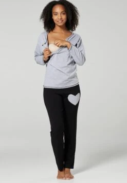 SET - Piżama - Grey Black