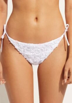 Calzedonia MIT SCHMALEN BÄNDCHEN UND BLUMEN PARIGI - Dół Od Bikini - Weiß White Roses