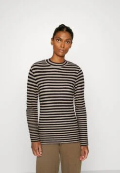 Marc O'Polo HIGH NECK LONG SLEEVE - Bluzka Z Długim Rękawem - Frosty Sand