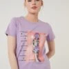LELA T-shirt Z Nadrukiem - Lilac