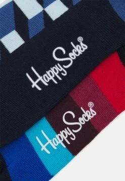 Happy Socks FILLED OPTIC STRIPE UNISEX 2 PACK - Skarpety - Multi
