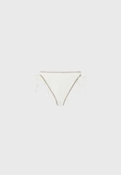 Stradivarius WITH DOUBLE STRAP - Dół Od Bikini - White -sklep Next bfbeb4a84f994f8f925ce0efe703b5bf
