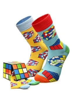 2 PACK RUBIK'S CUBE GIFT SOCKS - Skarpety - Multi Color