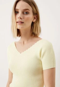 S.Oliver BLACK LABEL MET VIERKANTE HALS - T-shirt Basic - Light Yellow -sklep Next c2954469f5624f118081d428f3d084f9