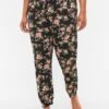 Zizzi Spodnie Od Piżamy - Black Flower