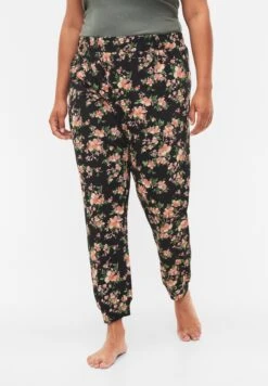 Zizzi Spodnie Od Piżamy - Black Flower