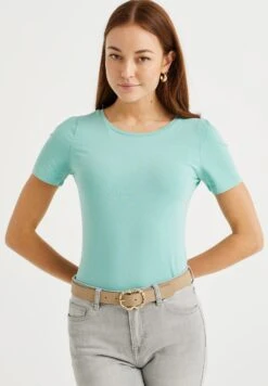 WE FASHION AUS BIO - T-shirt Basic - Blue