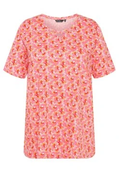 Ulla Popken T-shirt Z Nadrukiem - Pink Red Multi -sklep Next cafbd0e6ccac4f74b7abec8a76a02633