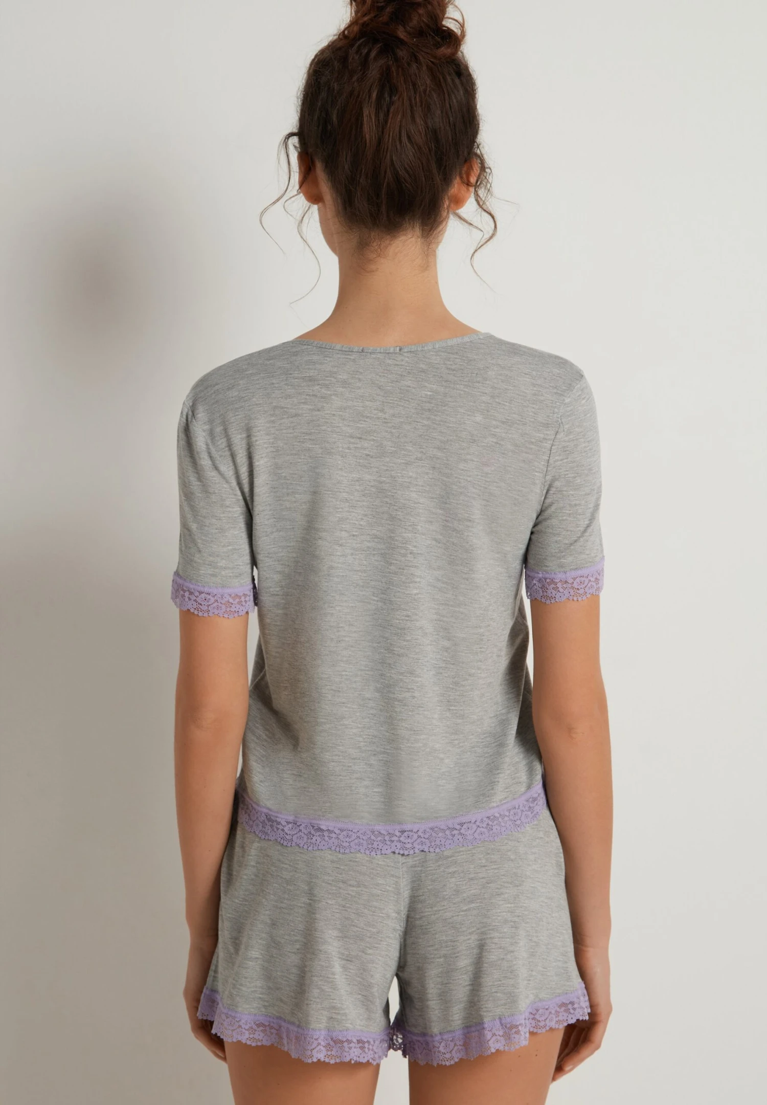 CORTO - Piżama - Light Grey Blend Soft Lilac 2 CORTO - Piżama - Light Grey Blend Soft Lilac - obrazek 2