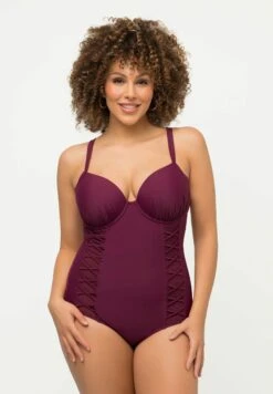 Ulla Popken Kostium Kąpielowy - Vin Rouge