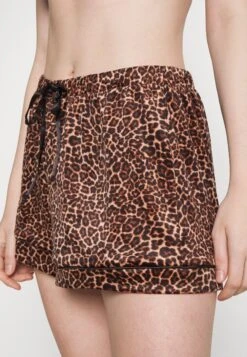 Hunkemöller SHORT LEOPARD - Spodnie Od Piżamy - Black -sklep Next cd3666cad1d546f7a837296b71a23975