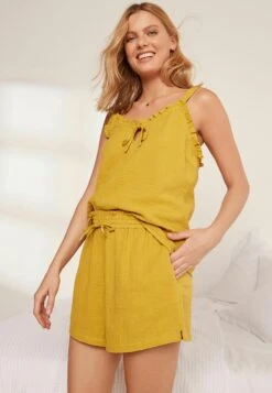 Next SET CRINKLE CAMI STANDARD - Piżama - Yellow -sklep Next cfe483c57eb847b393de80b4813c1328