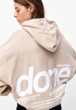 PULL & BEAR PRINTED - Bluza Z Kapturem - Stone -sklep Next d21d6d6fa9894aaeb7f82e31e7660845