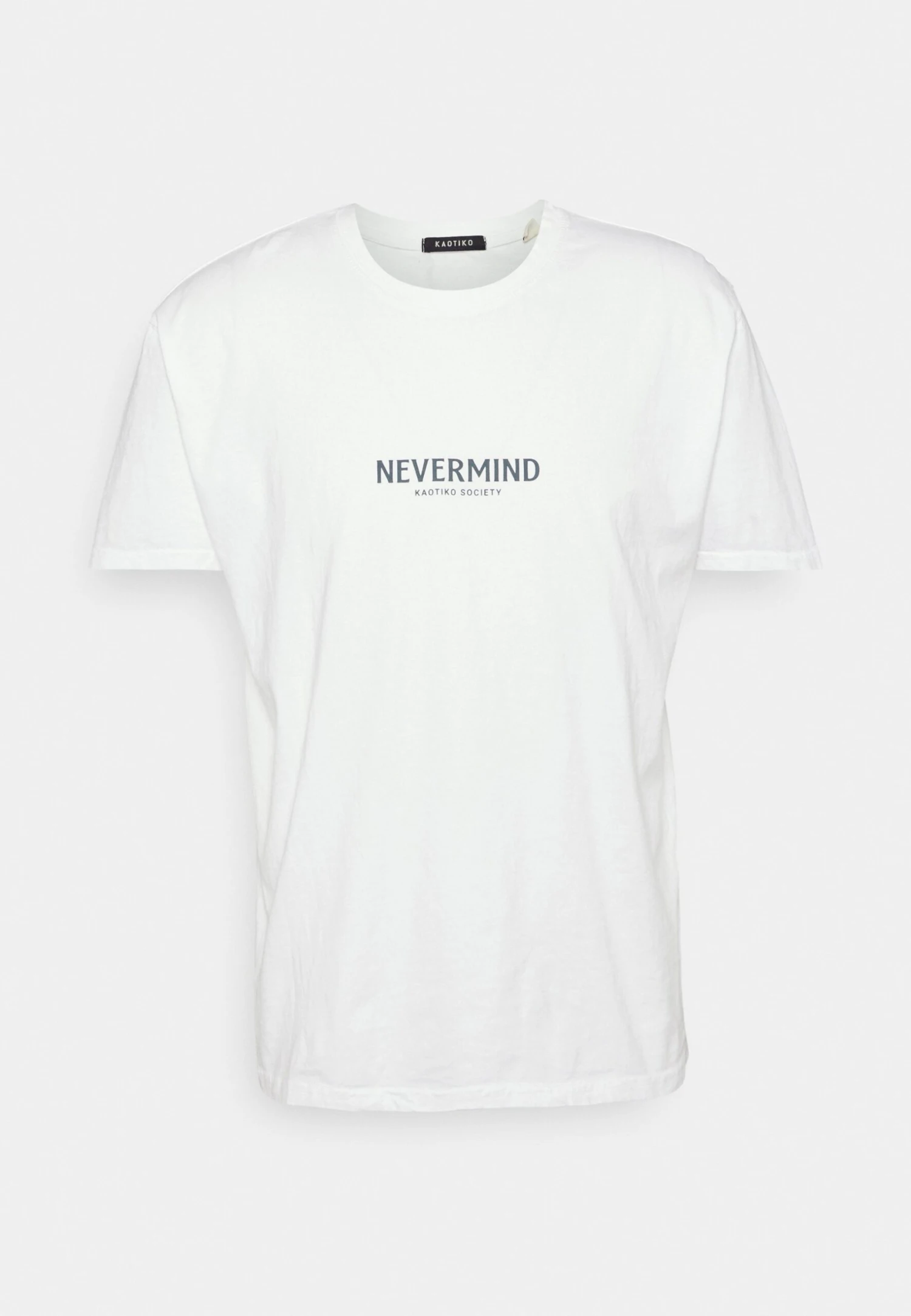 Kaotiko NEVERMIND UNISEX - T-shirt Z Nadrukiem - White 1 Kaotiko NEVERMIND UNISEX - T-shirt Z Nadrukiem - White