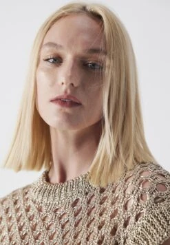 Ipekyol REGULAR FIT SHINY TEXTURED - T-shirt Basic - Natural -sklep Next d775159e5d2e4b97b17c180536be9ea7