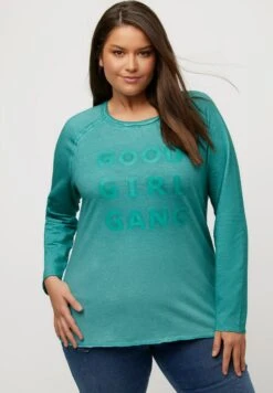 Ulla Popken GOOD GIRL GANG - Bluza - Turquoise