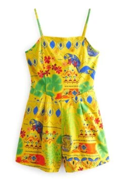 Next STRAPPY CAMI STANDARD - Kombinezon - Yellow Tropical Print -sklep Next db5d29890da0481784b85ebf7b3b9c5c