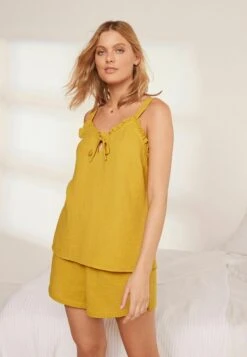 Next SET CRINKLE CAMI STANDARD - Piżama - Yellow