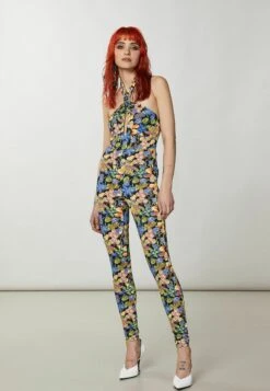 Patrizia Pepe SLIM FIT HALTERNECK - Kombinezon - Metaverse Flower
