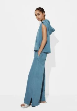 PARFOIS HOODIE - T-shirt Basic - Blue -sklep Next df16d1070f66449997eb6dd97db2806e