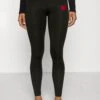 Hugo LEGGINGS THERMAL - Spodnie Od Piżamy - Black