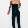 PULL & BEAR CORSET - Kombinezon - Black